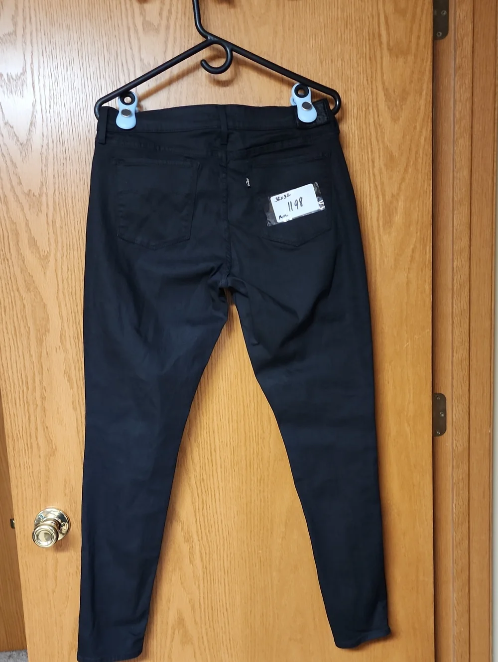 Levis 711 Black Women's Skinny Jeans - Classic Slim Fit 32x32 number 1198